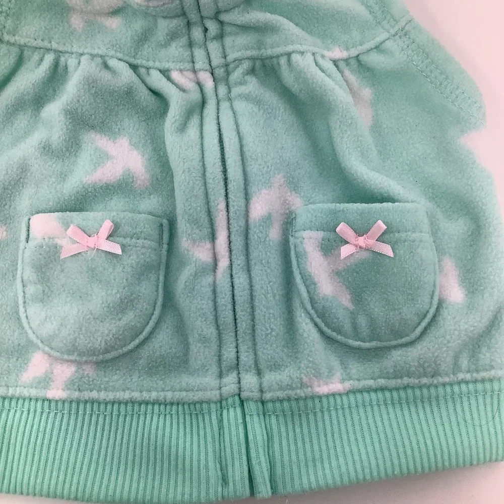 Carter's Baby Girl 3pc Lot Newborn Mint‎ Dress Vest Leggings